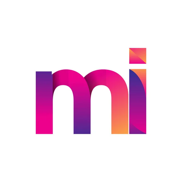 Initial Letter Logo Lowercase Magenta Orange Modern Simple Logo Design — Διανυσματικό Αρχείο