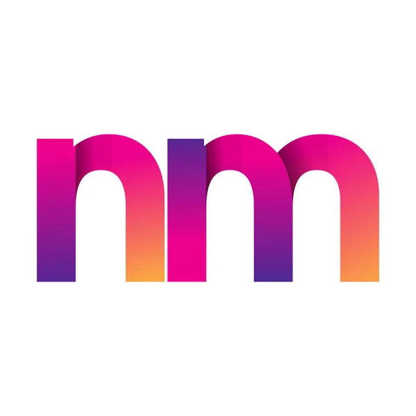 Initial Letter Logo Lowercase Magenta Orange Modern Simple Logo Design — Διανυσματικό Αρχείο