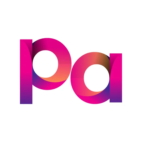 Initial Letter Logo Lowercase Magenta Orange Modern Simple Logo Design — Διανυσματικό Αρχείο