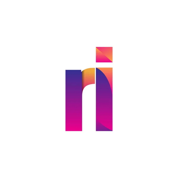 Логотип Буквы Пурпурный Оранжевый Современный Простой Дизайн Логотипа — стоковый вектор
