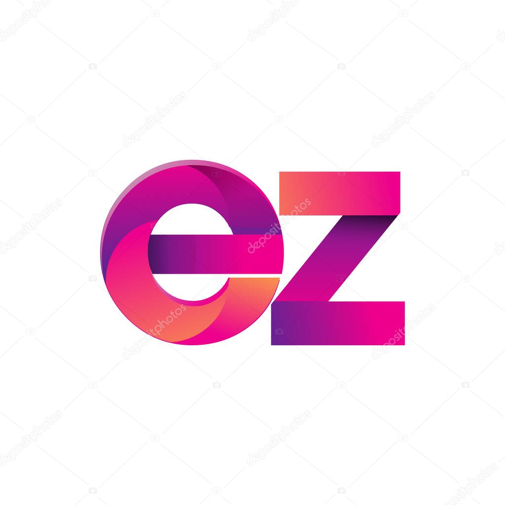 Initial Letter Ez Logo Lowercase Magenta And Orange Modern And Simple Logo Design Larastock