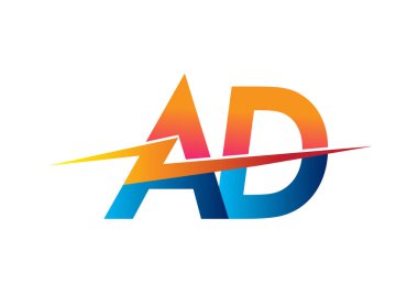 Yaratıcı Güç fikirleri, web, iş ve şirket için Işıltı simgesi, Güç Enerjisi Logosu tasarımı ile AD logosu.