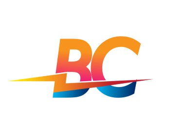 Yaratıcı Güç fikirleri, web, iş ve şirket tasarımları için güçlü enerji logosu tasarımı, Lightning simgesi ve harf kombinasyonu içeren BC harfli logo.