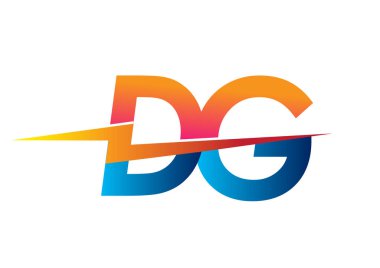 Yaratıcı Güç fikirleri, web, iş ve şirket için elektrik logosu tasarımı, Lightning simgesi ve harf kombinasyonu içeren DG logosu.