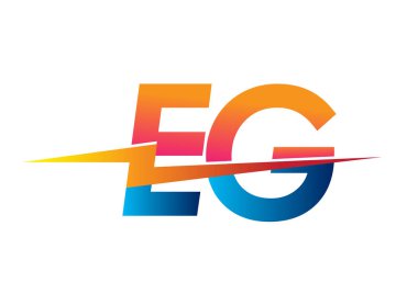 Yaratıcı Güç fikirleri, web, iş ve şirket için elektrik logosu tasarımı, Lightning simgesi ve harf kombinasyonu içeren EG logosu.