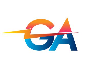 Yaratıcı Güç fikirleri, web, iş ve şirket tasarımları için GA logosu ve harf kombinasyonu.