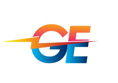Yaratıcı Güç fikirleri, web, iş ve şirket için enerji logosu tasarımı, Lightning simgesi ve harf kombinasyonu içeren GE harfi logosu.