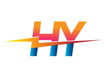Letter HY logo with Lightning icon, letter combination Power Energy Logo design for Creative Power ideas, web, business and company.