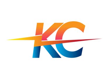 Letter KC logo with Lightning icon, letter combination Power Energy Logo design for Creative Power ideas, web, business and company.