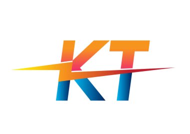 Letter KT logo with Lightning icon, letter combination Power Energy Logo design for Creative Power ideas, web, business and company.