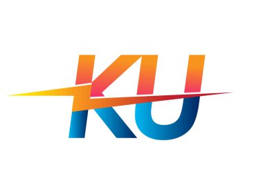 Letter KU logo with Lightning icon, letter combination Power Energy Logo design for Creative Power ideas, web, business and company.