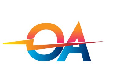 Letter OA logo with Lightning icon, letter combination Power Energy Logo design for Creative Power ideas, web, business and company.