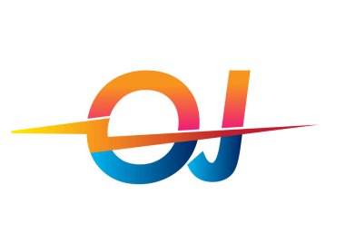 Letter OJ logo with Lightning icon, letter combination Power Energy Logo design for Creative Power ideas, web, business and company.