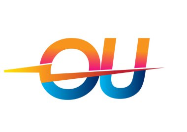 Letter OU logo with Lightning icon, letter combination Power Energy Logo design for Creative Power ideas, web, business and company.