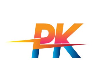 Letter PK logo with Lightning icon, letter combination Power Energy Logo design for Creative Power ideas, web, business and company.