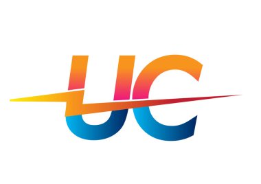 Letter UC logo with Lightning icon, letter combination Power Energy Logo design for Creative Power ideas, web, business and company.