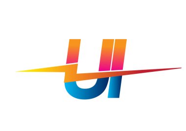 Letter UI logo with Lightning icon, letter combination Power Energy Logo design for Creative Power ideas, web, business and company.