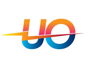 Letter UO logo with Lightning icon, letter combination Power Energy Logo design for Creative Power ideas, web, business and company.