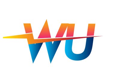 Letter WU logo with Lightning icon, letter combination Power Energy Logo design for Creative Power ideas, web, business and company.