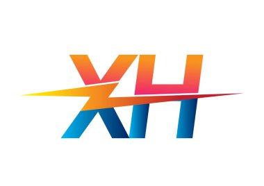 Letter XH logo with Lightning icon, letter combination Power Energy Logo design for Creative Power ideas, web, business and company.