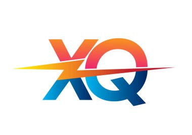 Letter XQ logo with Lightning icon, letter combination Power Energy Logo design for Creative Power ideas, web, business and company.