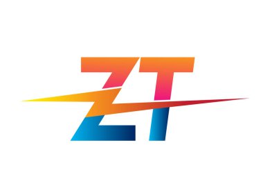 Letter ZT logo with Lightning icon, letter combination Power Energy Logo design for Creative Power ideas, web, business and company.