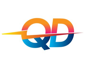 Letter QD logo with Lightning icon, letter combination Power Energy Logo design for Creative Power ideas, web, business and company.