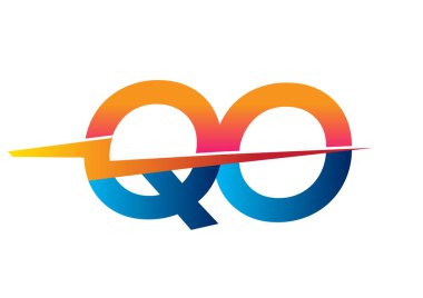 Letter QO logo with Lightning icon, letter combination Power Energy Logo design for Creative Power ideas, web, business and company.