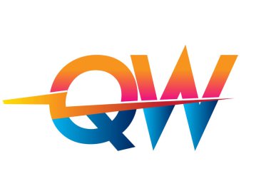 Letter QW logo with Lightning icon, letter combination Power Energy Logo design for Creative Power ideas, web, business and company.