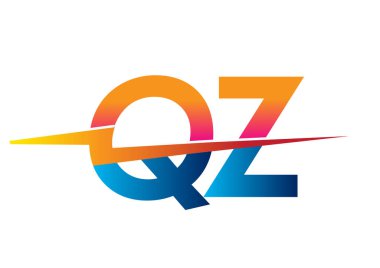 Letter QZ logo with Lightning icon, letter combination Power Energy Logo design for Creative Power ideas, web, business and company.