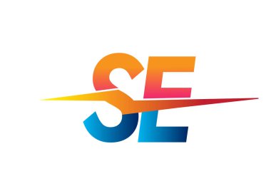 Letter SE logo with Lightning icon, letter combination Power Energy Logo design for Creative Power ideas, web, business and company.