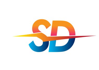 Letter SD logo with Lightning icon, letter combination Power Energy Logo design for Creative Power ideas, web, business and company.