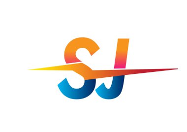 Letter SJ logo with Lightning icon, letter combination Power Energy Logo design for Creative Power ideas, web, business and company.