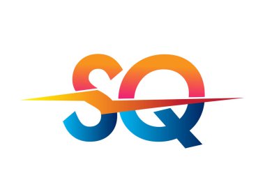 Letter SQ logo with Lightning icon, letter combination Power Energy Logo design for Creative Power ideas, web, business and company.