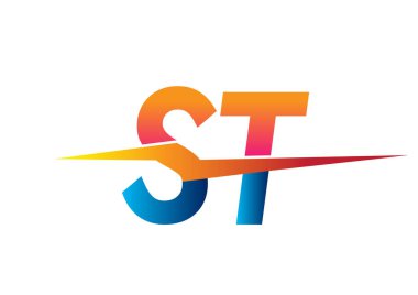 Letter ST logo with Lightning icon, letter combination Power Energy Logo design for Creative Power ideas, web, business and company.