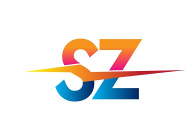 Yaratıcı Güç fikirleri, web, iş ve şirket için SZ logosu ve harf kombinasyonu Enerji Logosu tasarımı.