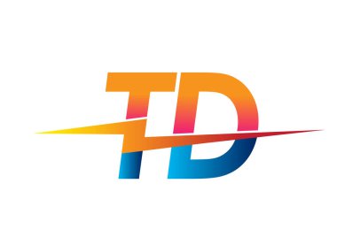 Yaratıcı Güç fikirleri, web, iş ve şirket tasarımları için TD logosu ve harf kombinasyonu..