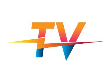 Yaratıcı Güç fikirleri, web, iş ve şirket için elektrik logosu tasarımı, Lightning simgesi ve harf kombinasyonu içeren TV logosu.