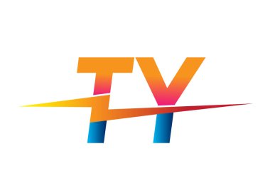 Yaratıcı Güç fikirleri, web, iş ve şirket için Enerji Logosu tasarımı, Lightning simgesi ve harf kombinasyonu içeren TY logosu.