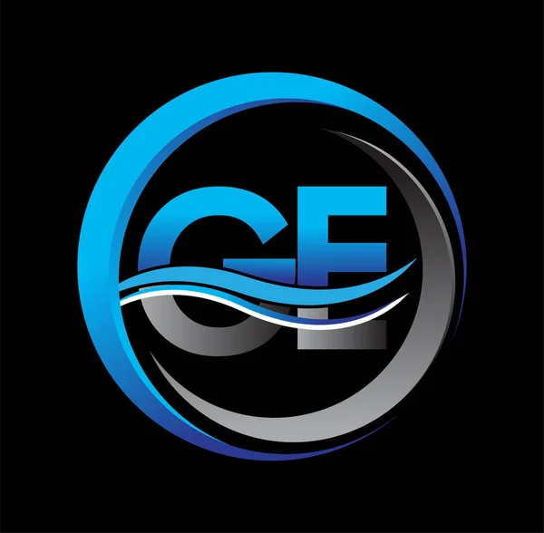 Αρχικό Λογότυπο Της Εταιρείας Όνομα Της Εταιρείας Μπλε Και Γκρι — Διανυσματικό Αρχείο