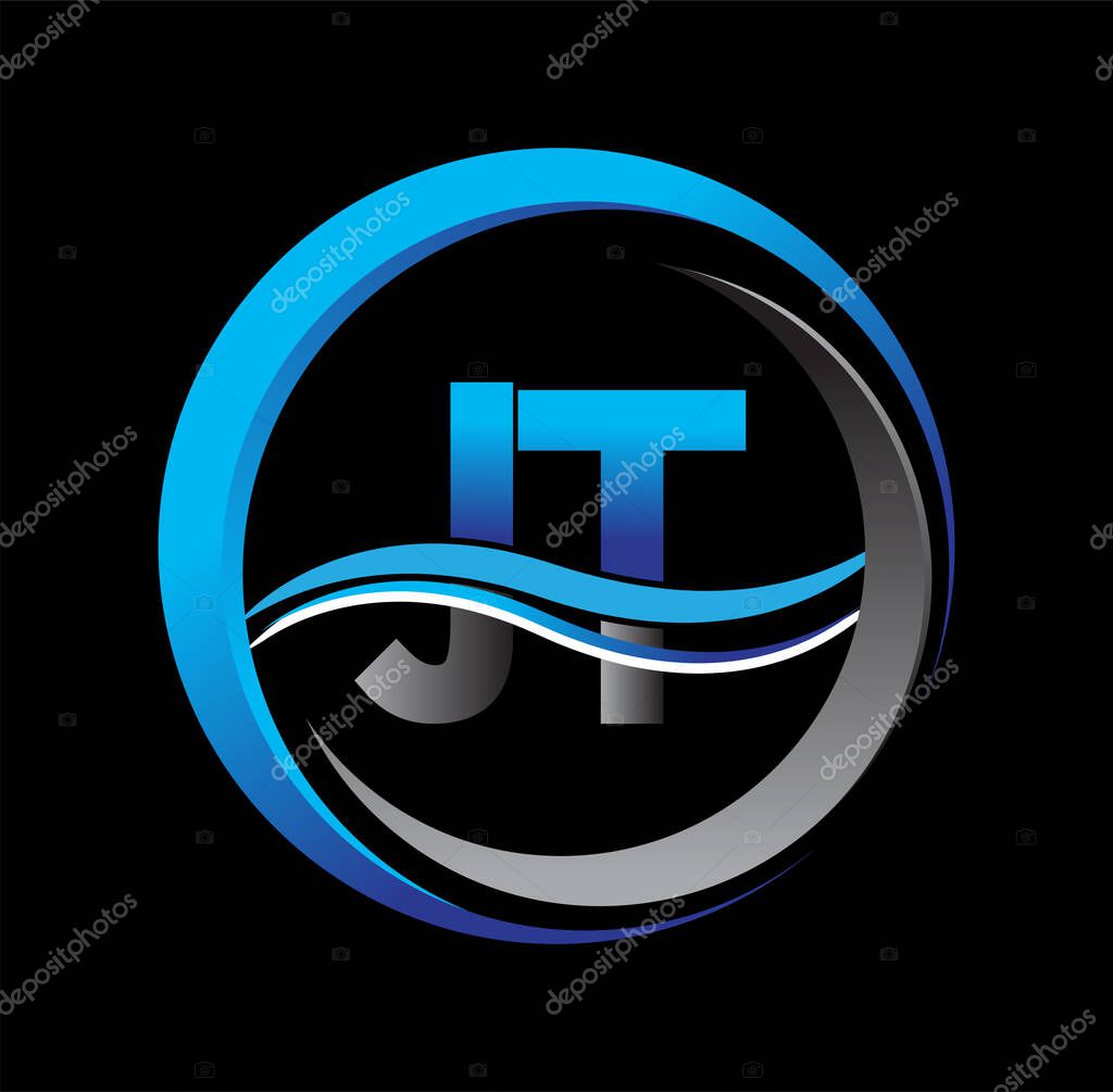 Initial Letter Logo Jt Company Name Blue And Grey Color On Circle And Swoosh Design Vector Logotype For Business And Company Identity Larastock Initial Letter Logo Jt Company Name Blue And Grey Color On Circle And Swoosh Design Vector Logotype For Business And Company Identity Larastock