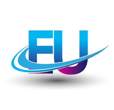 İlk harf AB logoti şirketinin adı mavi ve morumsu desenli. iş ve şirket kimliği için vektör logosu.