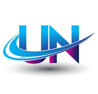 BM logoti şirketinin ilk harfi mavi ve morumsu desenli. iş ve şirket kimliği için vektör logosu.