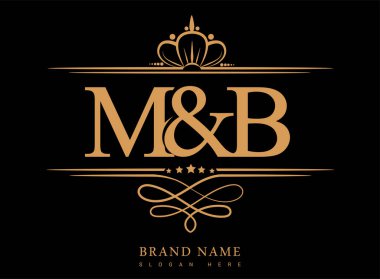 MB İlk logo, Amperand İlk logo altın kaplama ve klasik desenli.