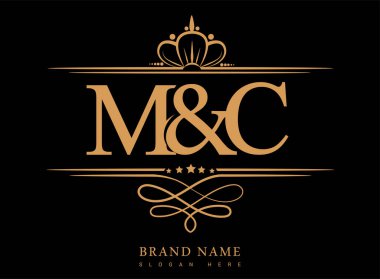 MC İlk logo, Amperand ilk logo altın kaplama ve klasik desenli.