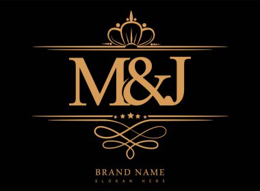 MJ İlk logo, Amperand İlk logo altın kaplama ve klasik desenli.