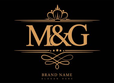 MG İlk logo, Amperand İlk logo altın kaplama ve klasik desenli.