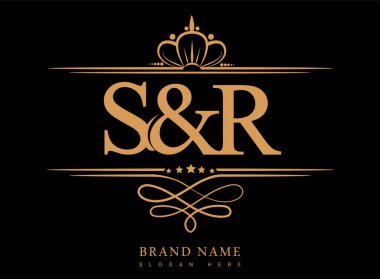 SR İlk logo, Amperand İlk logo altın kaplama ve klasik desenli.