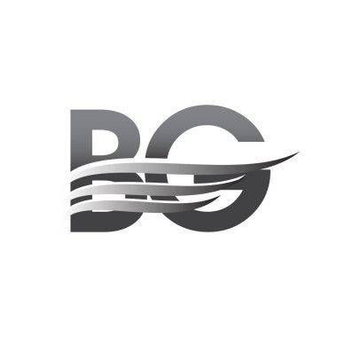 Initial BG wing logo, grey color vector logotype, logo for company name business and company identity.