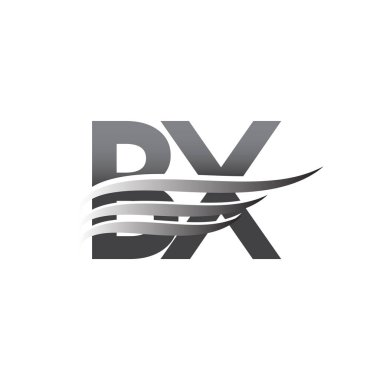 Initial BX wing logo, grey color vector logotype, logo for company name business and company identity.